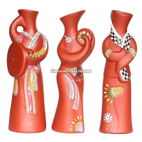 Lọ Hoa Gốm Đất Đỏ Bắc Trung Nam Bát Tràng