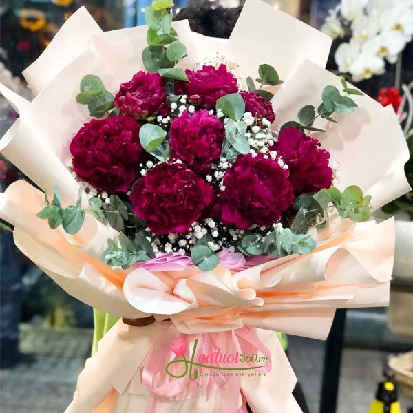 Bó mẫu đơn chúc mừng sinh nhật