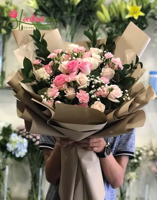 Bó hoa sinh nhật dễ thương