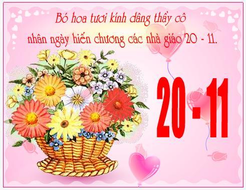 mừng ngày hiến chương các nhà giáo 20-11